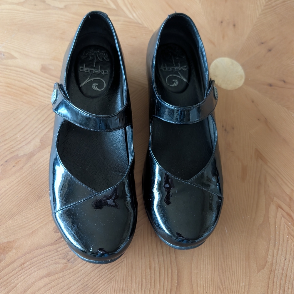 Dansko Shiny Black Mary Jane Shoes